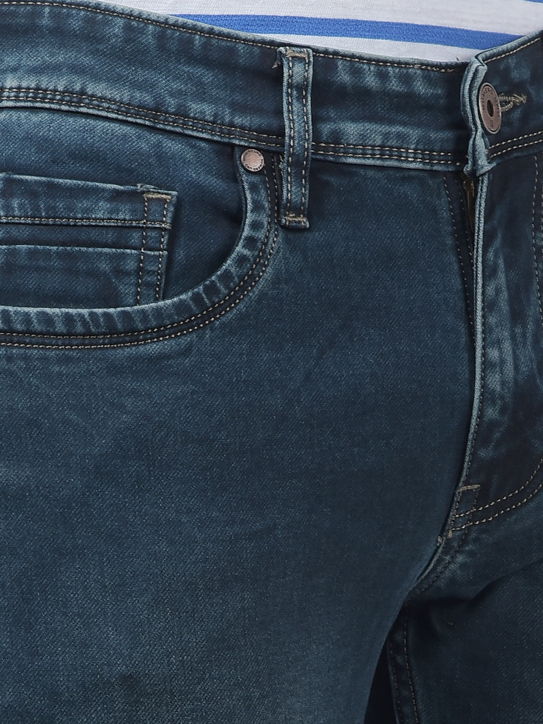 Numero Uno Men Solid Dark Blue Jeans